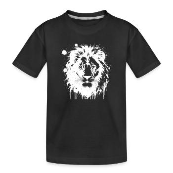 Lion Splash Blanc - T-shirt bio Premium Enfant - noir - Devant