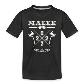 MALLE Strand Cross 2027 Retro Logo - Kinder Premium Bio T-Shirt - Schwarz - Vorne