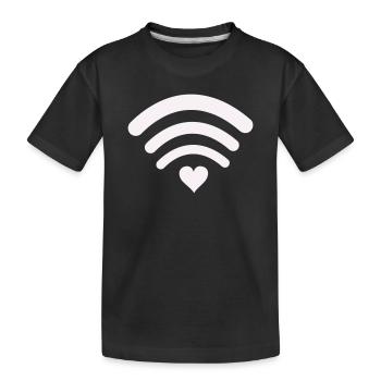Conception Wi-Fi-Cœur-Wifi - T-shirt bio Premium Enfant - noir - Devant