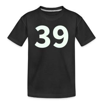 39- - Kinder Premium Bio T-Shirt - Schwarz - Vorne