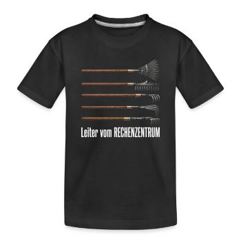 Rechenzentrum Design Gartengeräte Rechen Leiter - Kinder Premium Bio T-Shirt - Schwarz - Vorne