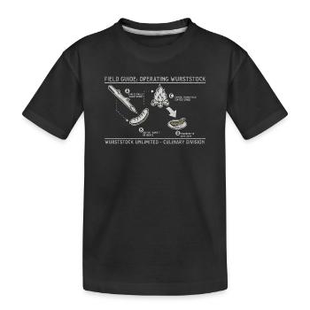 Guide de terrain du bâton de saucisse Art du grill - T-shirt bio Premium Enfant - noir - Devant