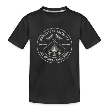 Original Taktik Grill Emblem - Kinder Premium Bio T-Shirt - Schwarz - Vorne