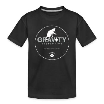 Logo d’inspection gravitationnelle - T-shirt bio Premium Enfant - noir - Devant