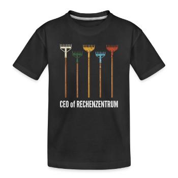 Rechenzentrum Gärtner Garten Gartenarbeit - Kinder Premium Bio T-Shirt - Schwarz - Vorne