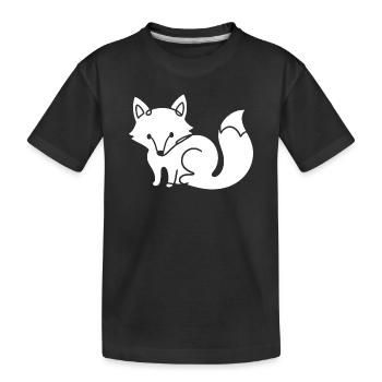 Silhouette de renard – Motif minimal d’animal de la forêt - T-shirt bio Premium Enfant - noir - Devant