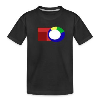 Abstrakte_Rundform_schubst_das_Eckige - Kinder Premium Bio T-Shirt - Schwarz - Vorne