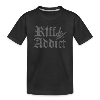 Riff Addict Gitarrist Heavy Metal Rock - Kinder Premium Bio T-Shirt - Schwarz - Vorne