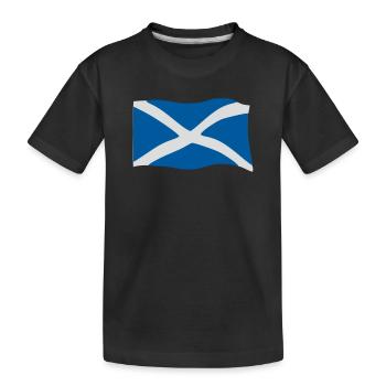 Schottland Fahne - Kinder Premium Bio T-Shirt - Schwarz - Vorne