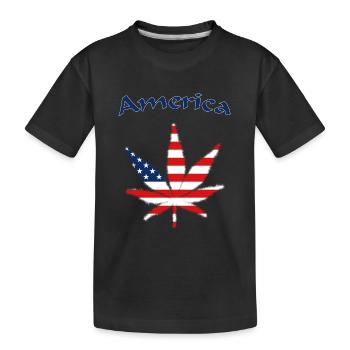 United States of America, USA, America - Kinder Premium Bio T-Shirt - Schwarz - Vorne