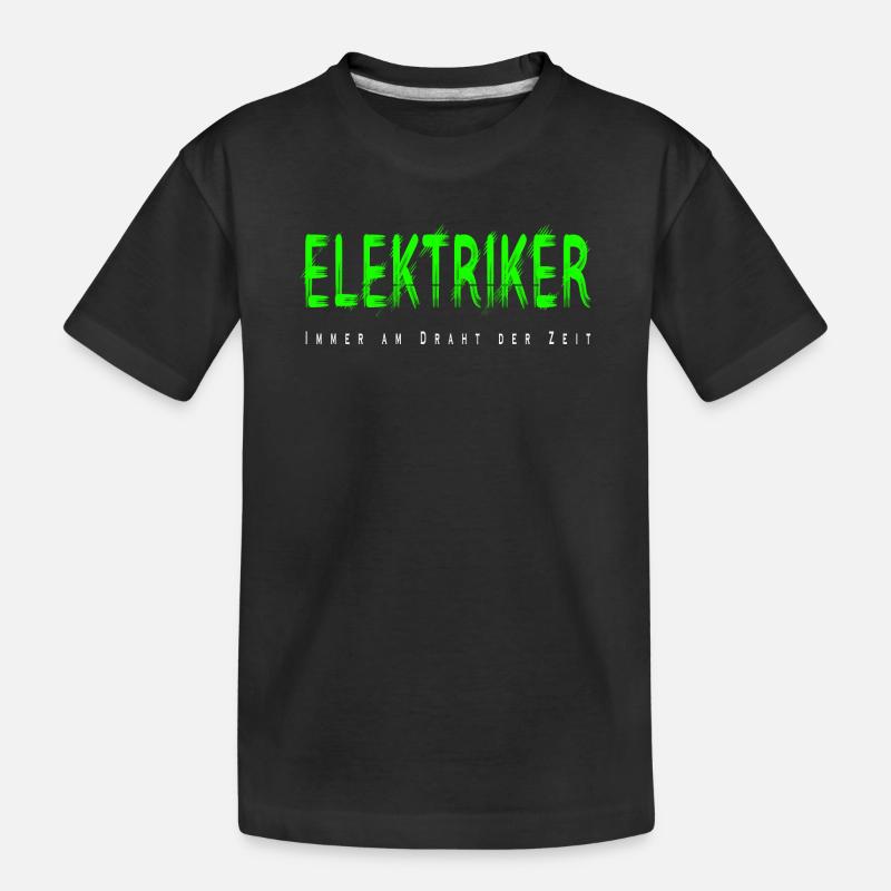 Elektriker Handwerker Design - Kinder Premium Bio T-Shirt - Schwarz