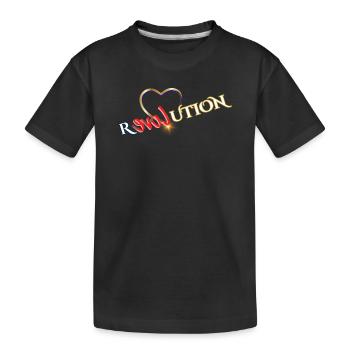 Heart Revolution Solar Flare Graphic - Kids' Premium Organic T-Shirt - black - Front