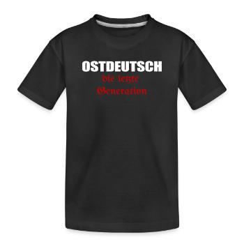 Ostdeutsch die letzte Generation - Kinder Premium Bio T-Shirt - Schwarz - Vorne