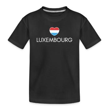 J’aime le Luxembourg, cœur du Luxembourg - T-shirt bio Premium Enfant - noir - Devant