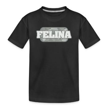 Felina als Gesundheit - Kinder Premium Bio T-Shirt - Schwarz - Vorne