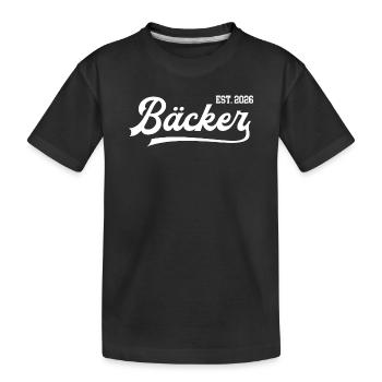 Bäcker 2026 Ausbildung Bäckerei Azubi Meister - Kinder Premium Bio T-Shirt - Schwarz - Vorne