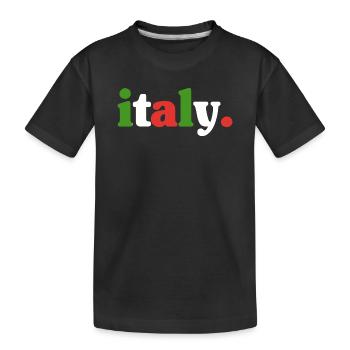 Italian flag Italy - Kids' Premium Organic T-Shirt - black - Front