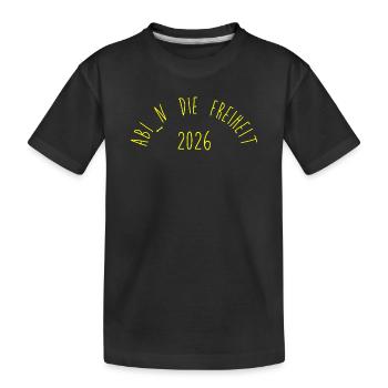 ABITUR: Ab_In die Freiheit - Kinder Premium Bio T-Shirt - Schwarz - Vorne