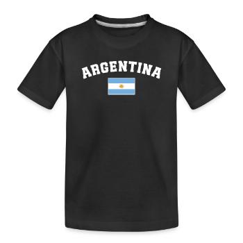 Flagge von Argentinien Argentinien - Kinder Premium Bio T-Shirt - Schwarz - Vorne