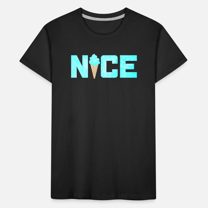 Nice Eis Icecream Eiscreme Sommer Urlaub Fun Fan Kinder Premium Bio T-Shirt