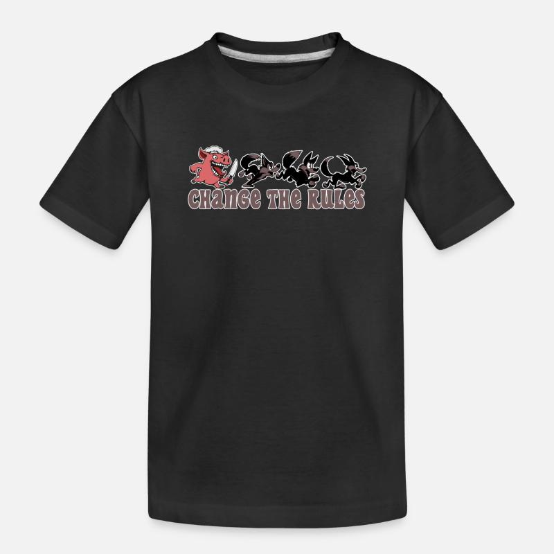 cochon change les règles ! - T-shirt bio Premium Enfant - noir