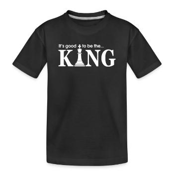 Game Chess Checkerboard King Quote Humor - Kids' Premium Organic T-Shirt - black - Front