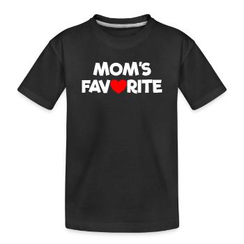 Enfant préféré Chéri de maman Je suis le préféré de maman - T-shirt bio Premium Enfant - noir - Devant