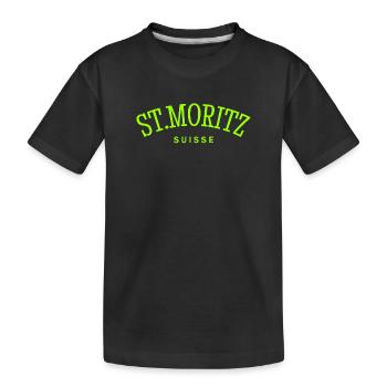 St. Moritz - Suisse - Switzerland - Swiss - T-shirt bio Premium Enfant - noir - Devant