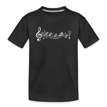Notes musicales Clés de mélodie - T-shirt bio Premium Enfant - noir - Devant