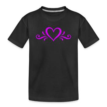 Herz Symbol - Kinder Premium Bio T-Shirt - Schwarz - Vorne