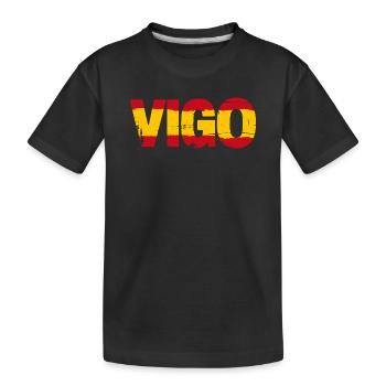 Pavillon de Vigo Espagne - T-shirt bio Premium Enfant - noir - Devant
