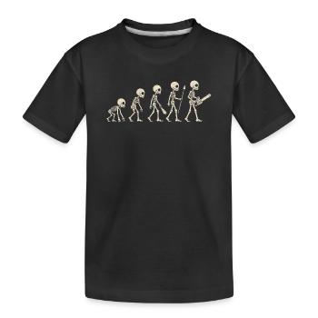 Évolution du squelette - Cadeau drôle d’Halloween - T-shirt bio Premium Enfant - noir - Devant