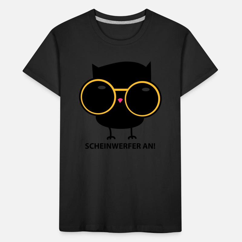 Eule mit Brille (b) Kinder Premium Bio T-Shirt