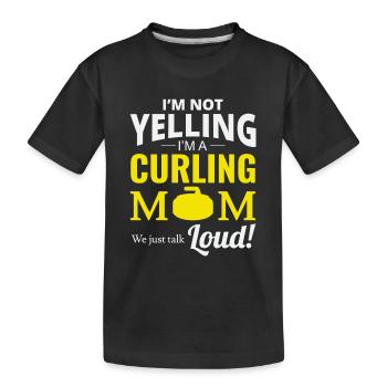 Curling Mama Winter Eissport Curler Muttertag - Kinder Premium Bio T-Shirt - Schwarz - Vorne