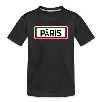 Panneau signalétique ville de Paris - T-shirt bio Premium Enfant - noir - Devant