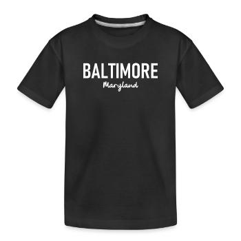 Baltimore - Maryland - États-Unis - Amérique - Amérique - T-shirt bio Premium Enfant - noir - Devant