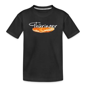 Thüringer Bratwurst - Kinder Premium Bio T-Shirt - Schwarz - Vorne