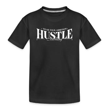Hustle Clothing Ambition Logo - Kids' Premium Organic T-Shirt - black - Front