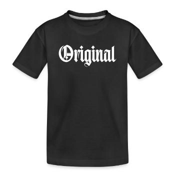 original- - Kinder Premium Bio T-Shirt - Schwarz - Vorne