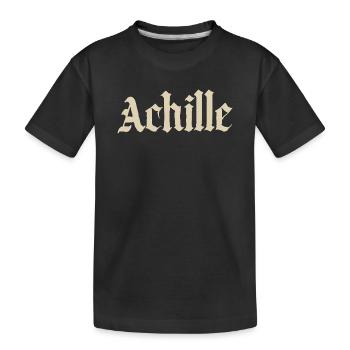 Achille Gotische Schrift - Kinder Premium Bio T-Shirt - Schwarz - Vorne