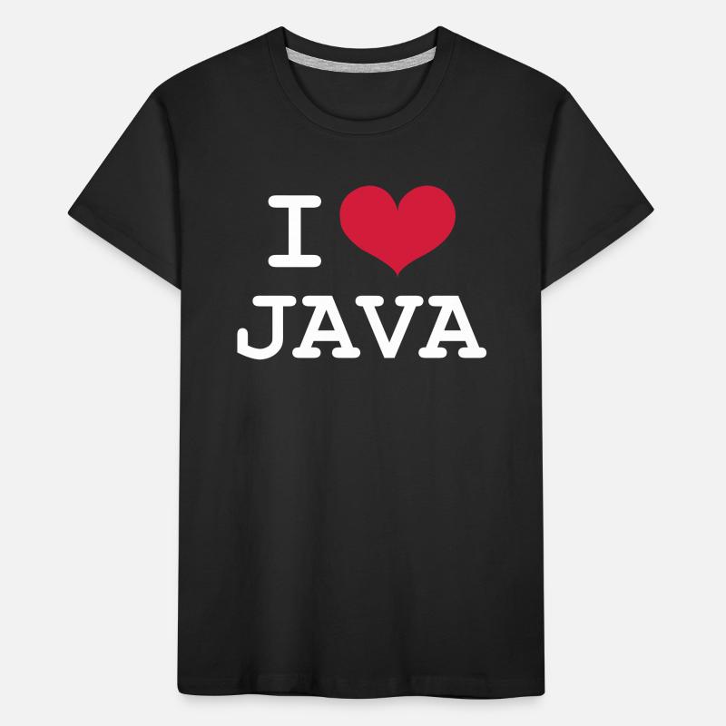 I Love Java [Developer / Geek] Kinder Premium Bio T-Shirt