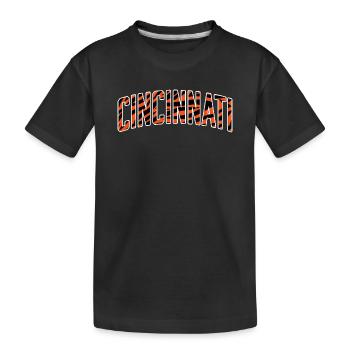 Cincinnati Tiger Stripe - Kids' Premium Organic T-Shirt - black - Front