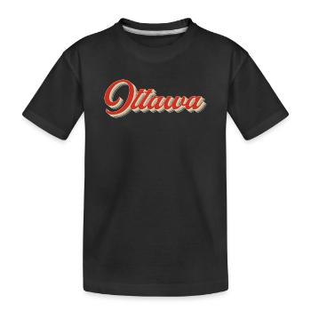 Lettrage Calgary Canada – Typographie rétro - T-shirt bio Premium Enfant - noir - Devant