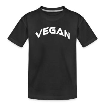 Vegan - Kinder Premium Bio T-Shirt - Schwarz - Vorne