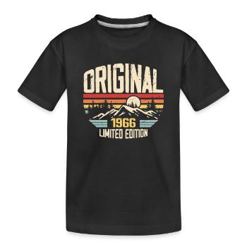 Nostalgisches 1966 Geburtstagsgeschenk 1966 - Kinder Premium Bio T-Shirt - Schwarz - Vorne