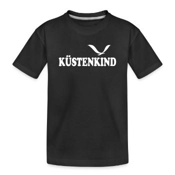 KÜSTENKIND - Kinder Premium Bio T-Shirt - Schwarz - Vorne