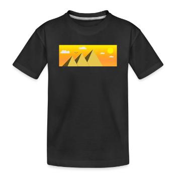 Egypt Ägypten Kairo Urlaub Pyramide Geschenkidee - Kinder Premium Bio T-Shirt - Schwarz - Vorne