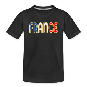 Lettrage France Europe - T-shirt bio Premium Enfant - noir - Devant