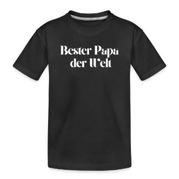 Bester Papa der Welt - Kinder Premium Bio T-Shirt - Schwarz - Vorne
