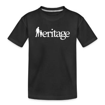 HÉRITAGE ! (famille, papa, maman, enfants)  - T-shirt bio Premium Enfant - noir - Devant